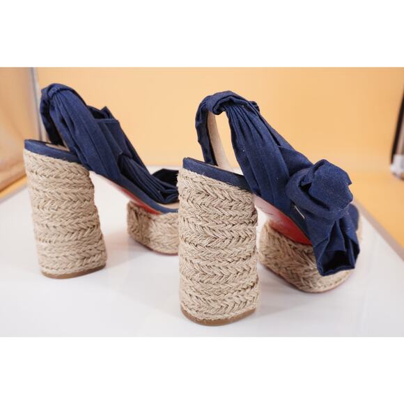 Christian Louboutin Mariza Du Desert 130 Platform Espadrille Sandal Size 41 11